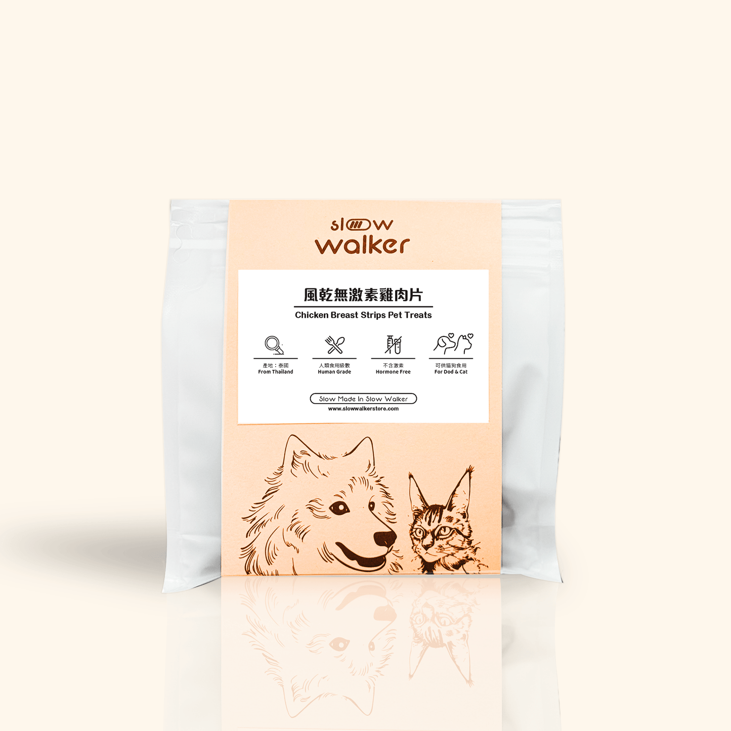 Chicken Breast Strips Pet Treats 風乾無激素雞肉片 - Slow Walker Store