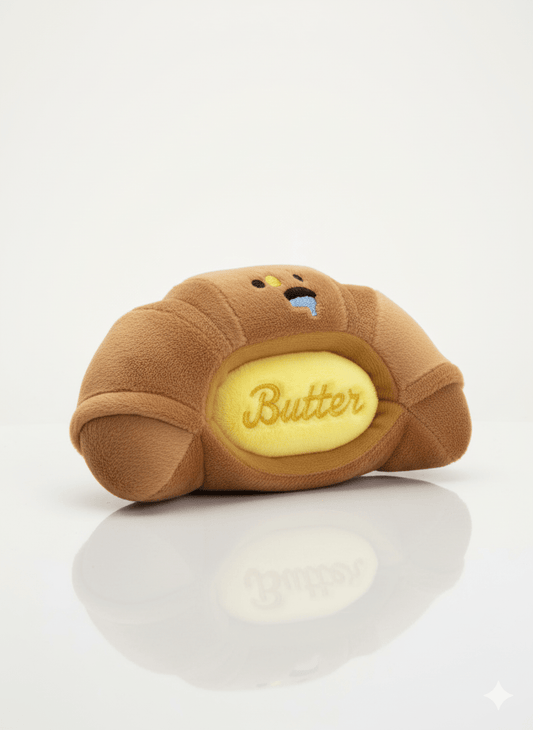 Croissant Toy 牛角包寵物公仔玩具|可分拆兩件|貓狗咬咬玩具 - Slow Walker Store