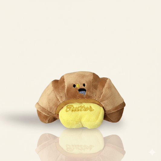 Croissant Toy 牛角包寵物公仔玩具｜可分拆兩件｜貓狗咬咬玩具 - Slow Walker Store