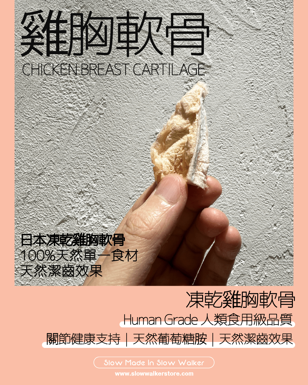 Freeze Dried Chicken Breast Cartilage 凍乾雞胸軟骨 - Slow Walker Store